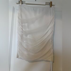 Wolford White Ruched Pencil Skirt